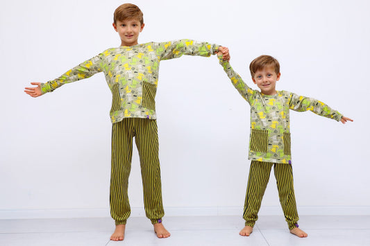 Pijama Infantil Conjunto Calça e Manga Longa Sleep&Go Menino