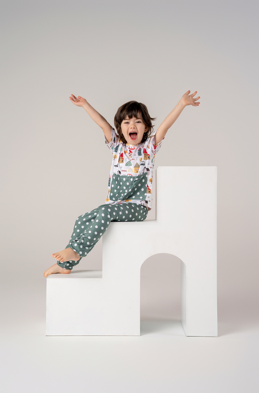 Conjunto Infantil Camiseta Manga Curta e Calça Estação Central