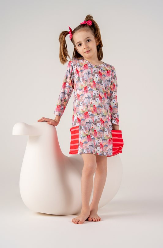 Conjunto Infantil Camisola Manga Longa e Calcinha Morada Doce Voilá | Feitas para dormir, perfeitas para brincar