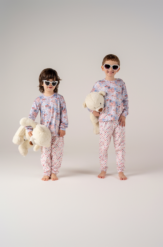 Conjunto Infantil Manga Longa e Calça Chocolate Quente Voilá | Feitas para dormir, perfeitas para brincar