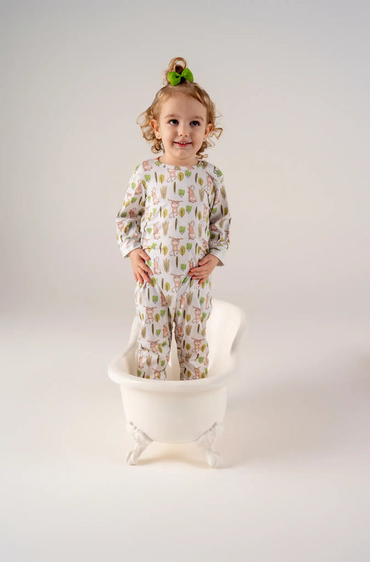 Tip Top Bebê Manga Longa Picnic com Macacos Voilá | Feitas para dormir, perfeitas para brincar