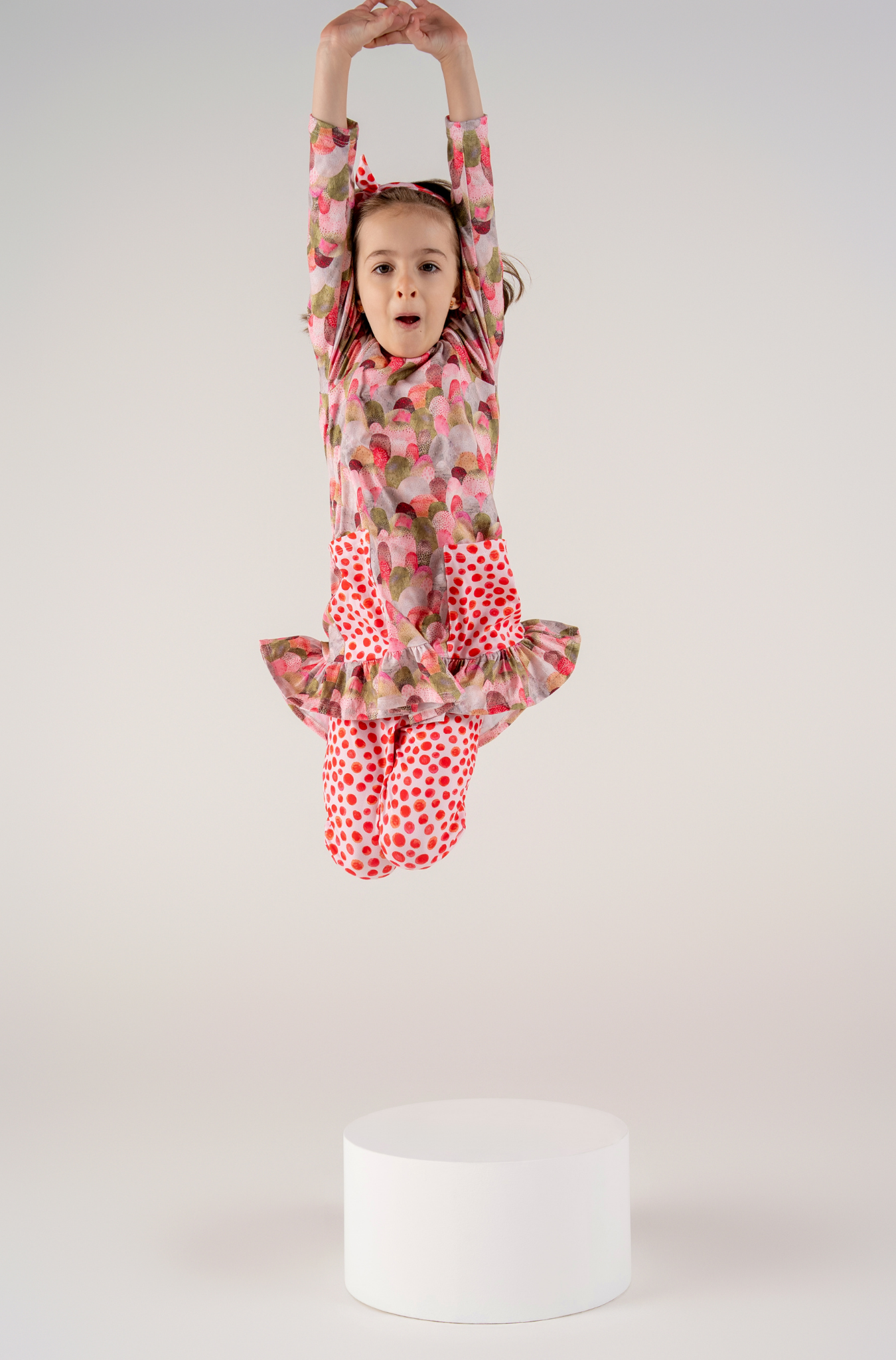 Conjunto Infantil Camisola Manga Longa e Legging Aquarela em Movimento