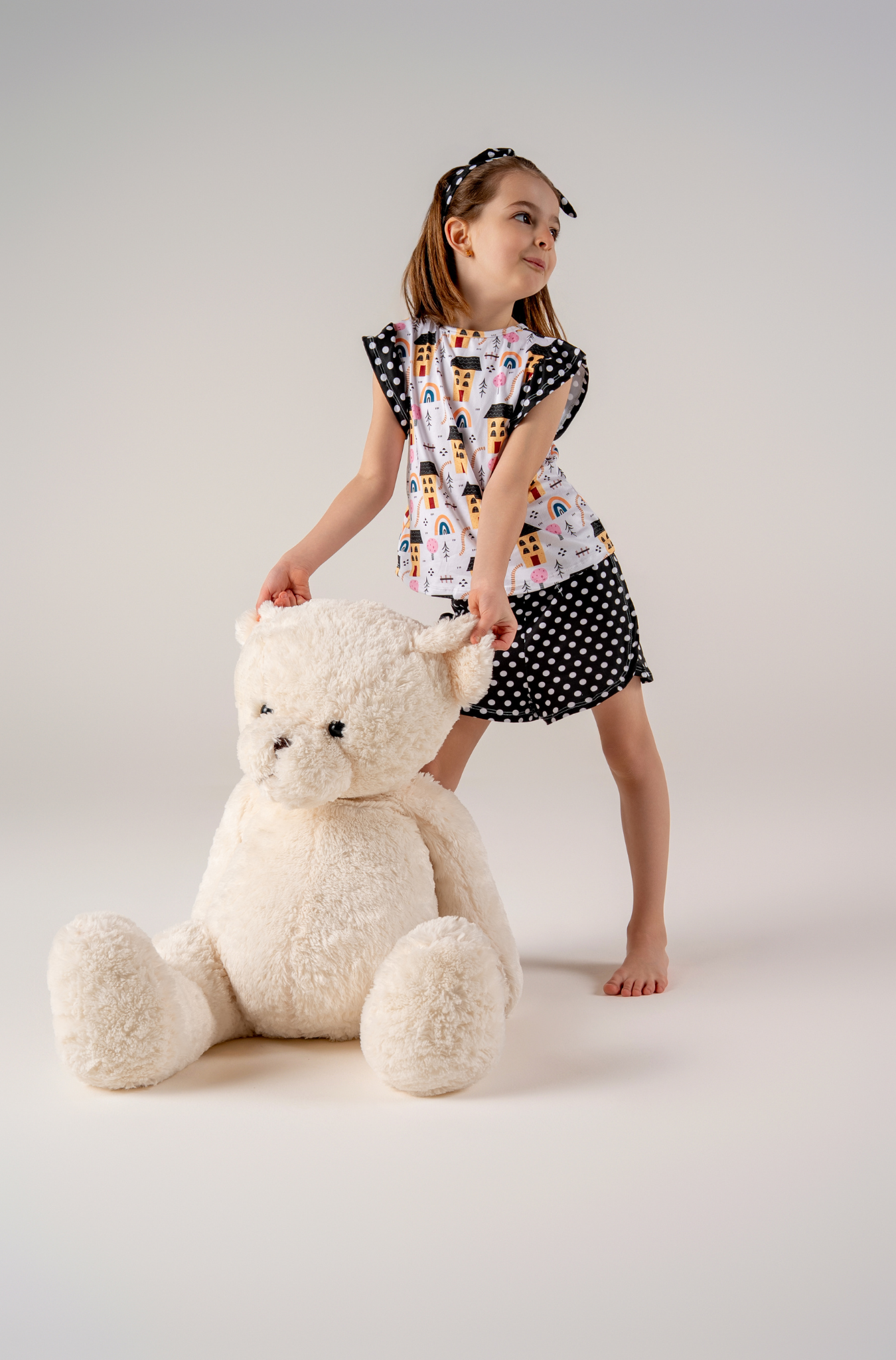 Conjunto Infantil Blusinha com Babado e Short Rua de Verão