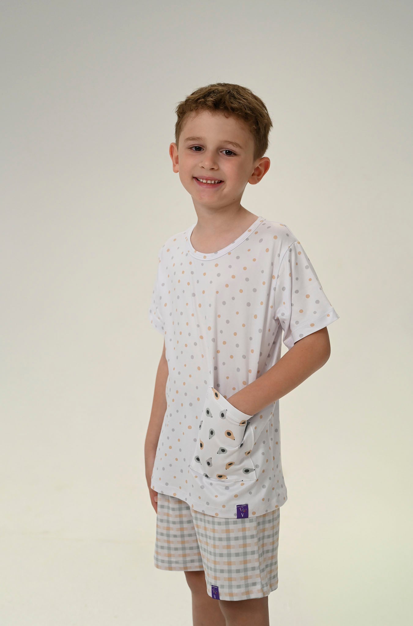 Conjunto Infantil Manga Curta Pop Papaya