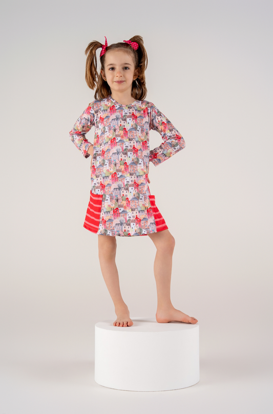 Conjunto Infantil Camisola Manga Longa e Calcinha Morada Doce Voilá | Feitas para dormir, perfeitas para brincar