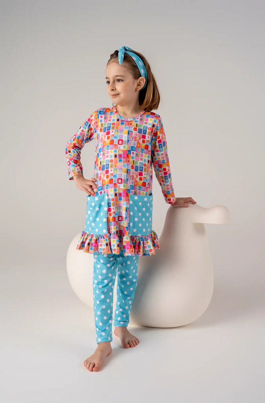 Conjunto Infantil Camisola Manga Longa e Legging Ateliê Pop Voilá | Feitas para dormir, perfeitas para brincar