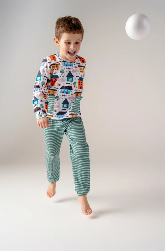 Conjunto Infantil Manga Longa e Calça Bairro da Melancia Voilá | Feitas para dormir, perfeitas para brincar