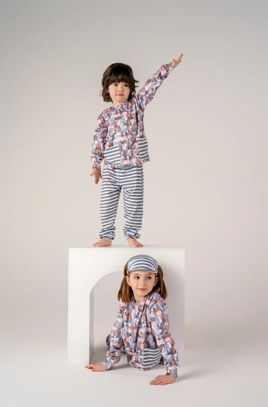 Conjunto Infantil Manga Longa e Calça Balões Sobre o Vale Voilá | Feitas para dormir, perfeitas para brincar