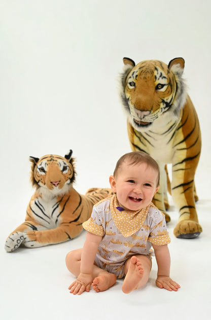 Tip Top Bebê Manga Curta Pequena Fera