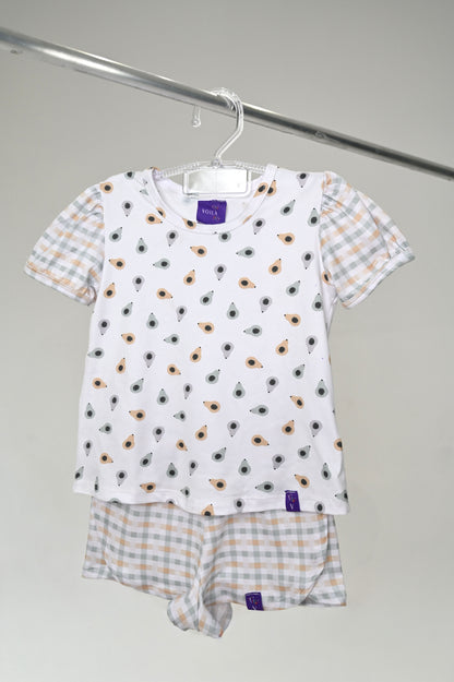 Conjunto Infantil Manga Curta Papaya Mint