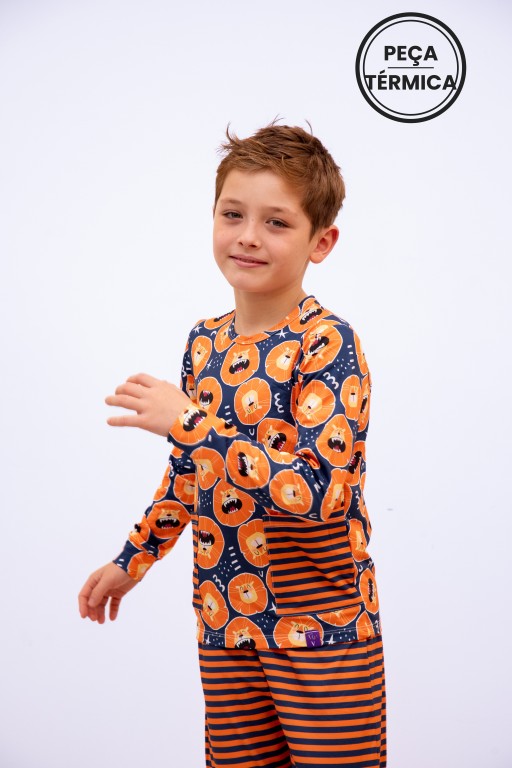 Conjunto Infantil Térmico Manga Longa e Calça Leão Vitor