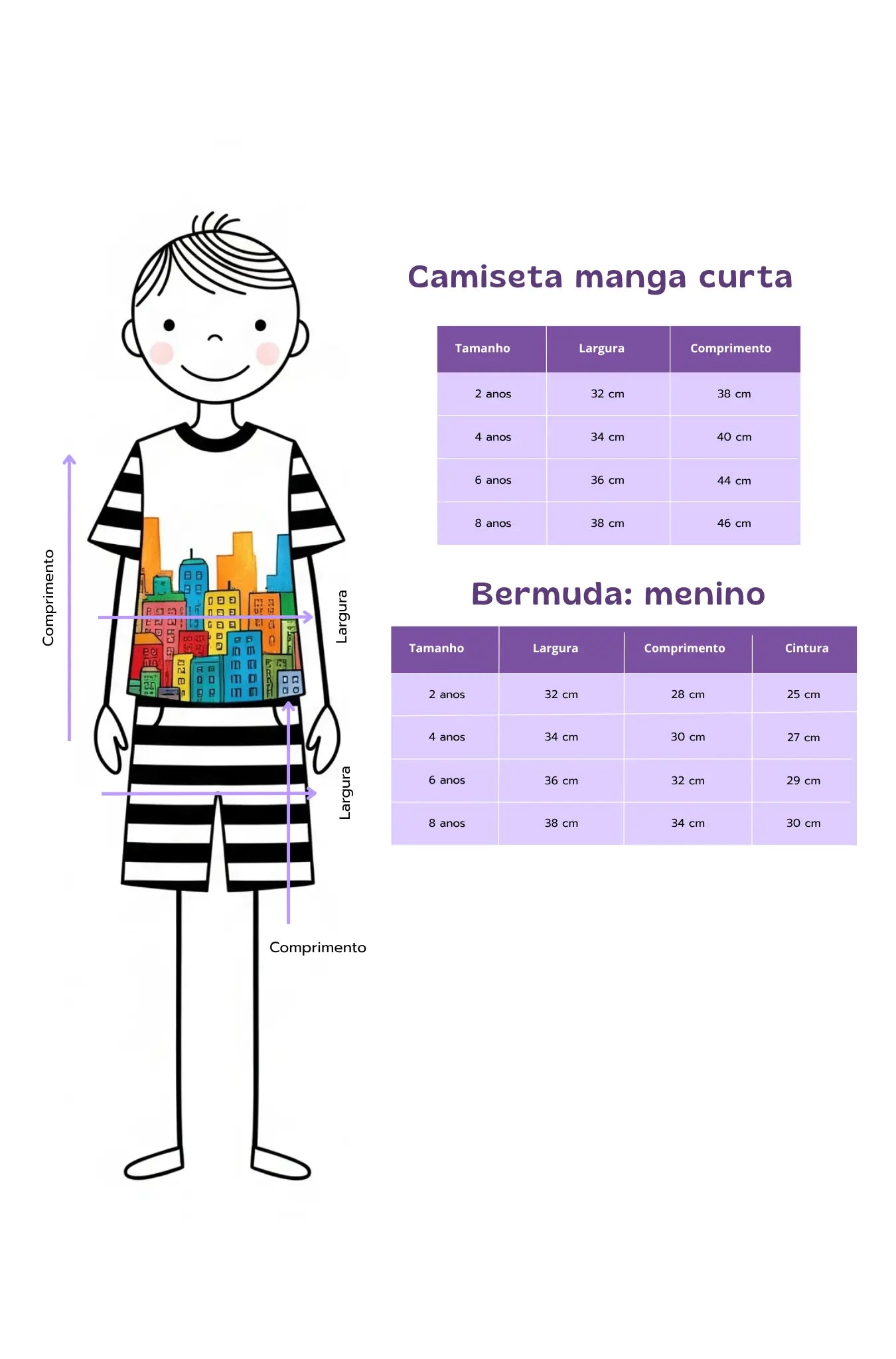 Conjunto Infantil Camiseta Manga Curta e Bermuda Nossa Rua Voilá | Feitas para dormir, perfeitas para brincar