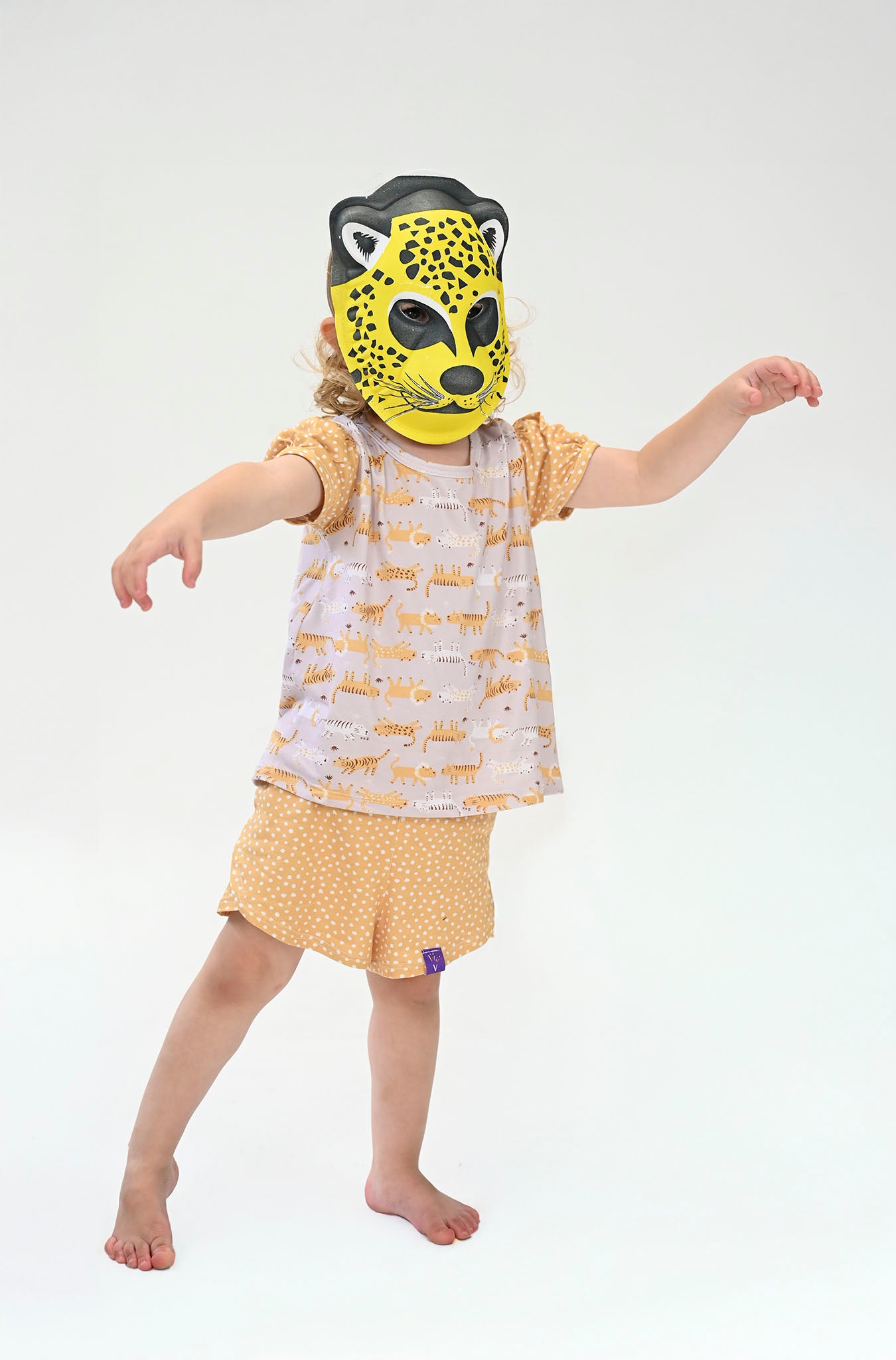 Conjunto Infantil Manga Curta Bela Fera