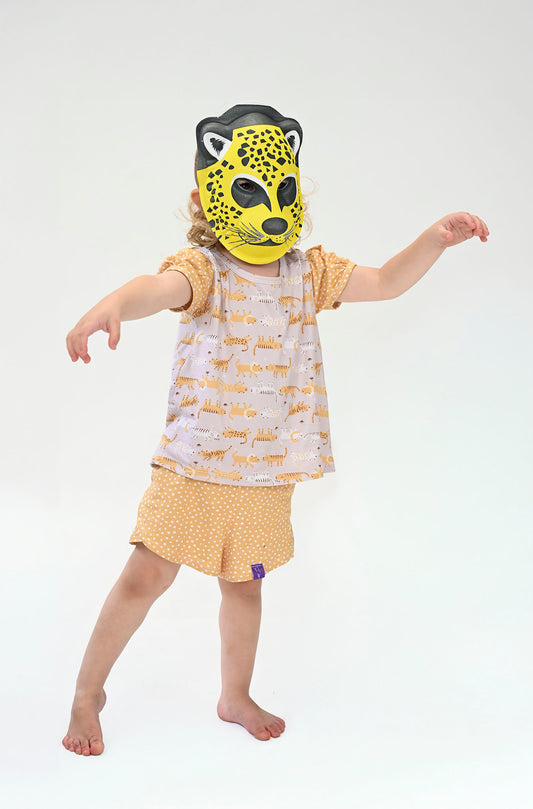 Conjunto Infantil Manga Curta Bela Fera