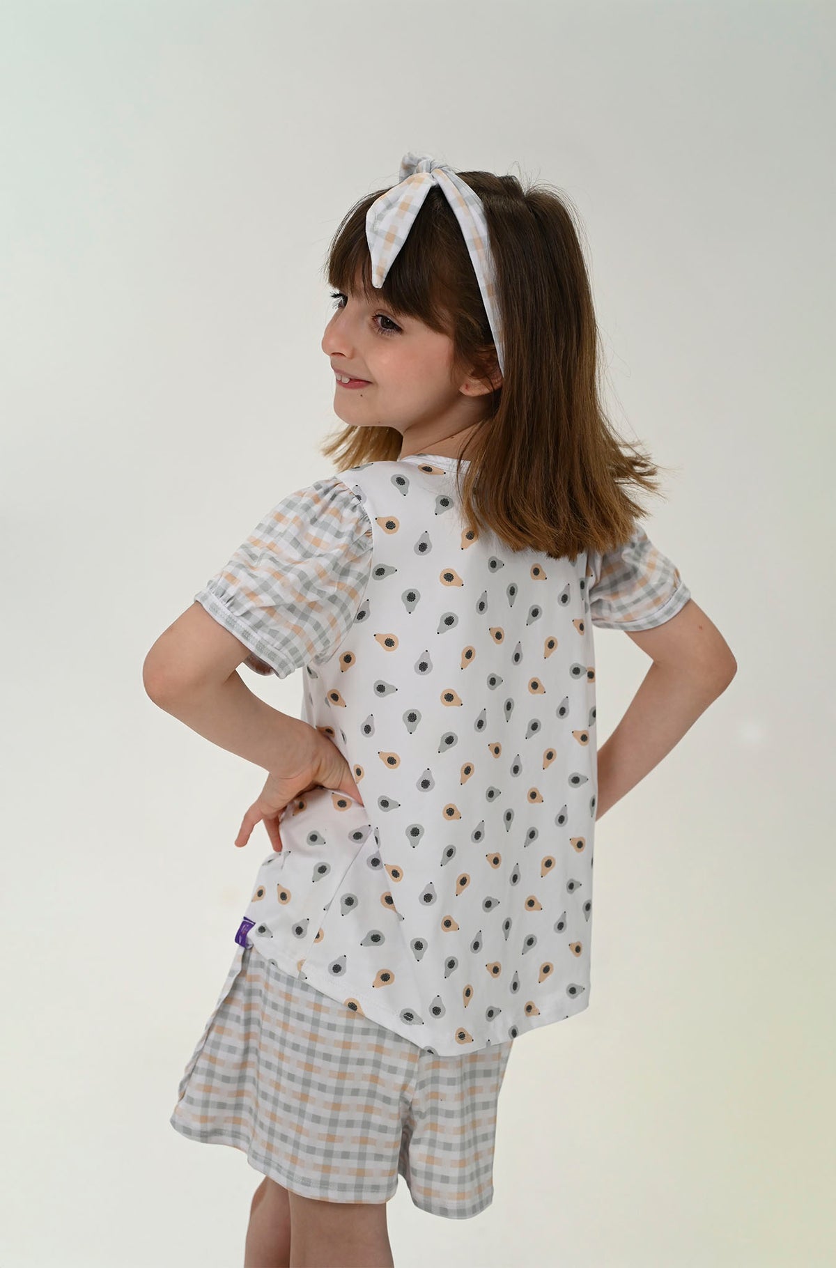 Conjunto Infantil Manga Curta Papaya Mint