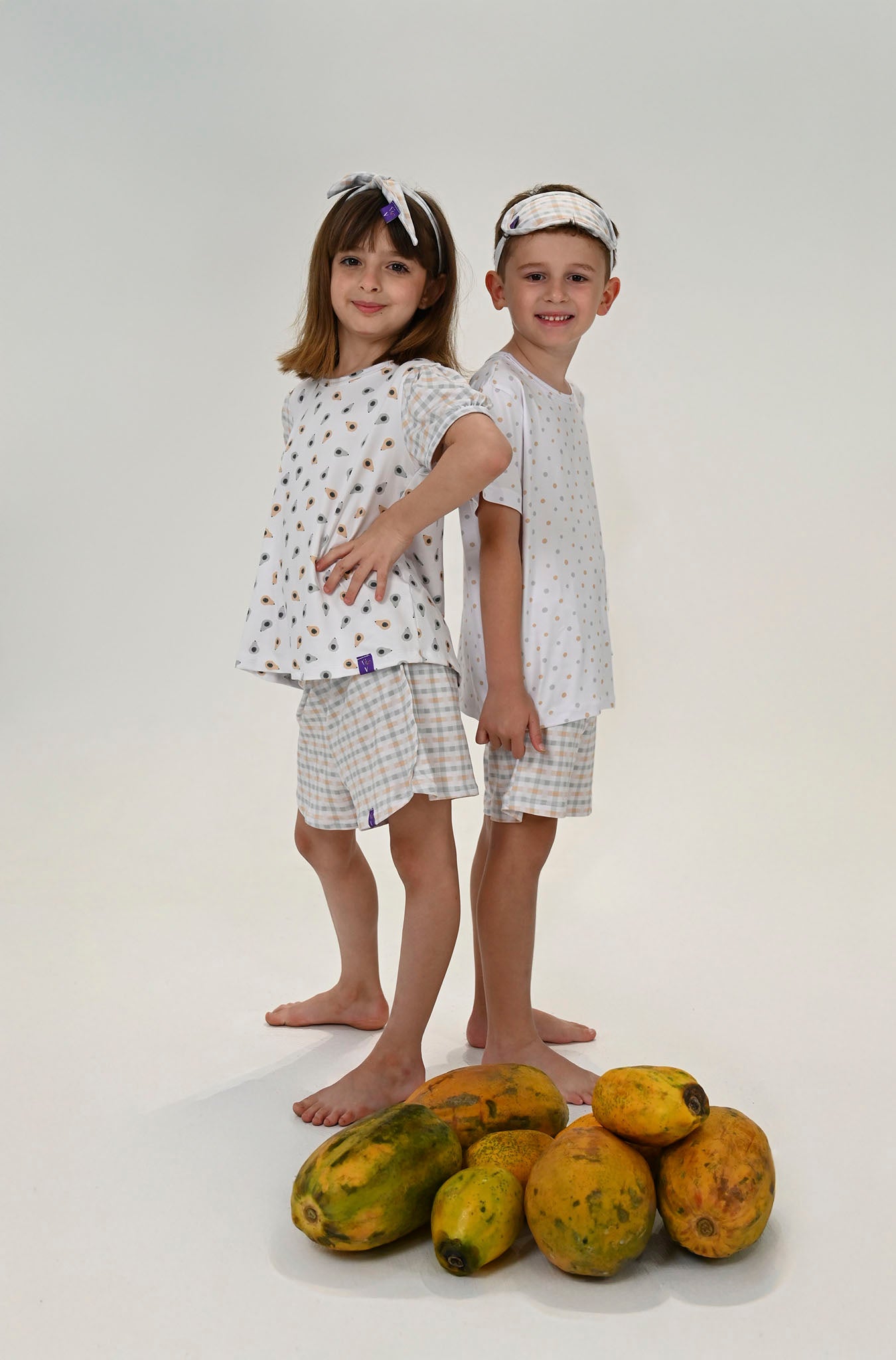 Conjunto Infantil Manga Curta Pop Papaya