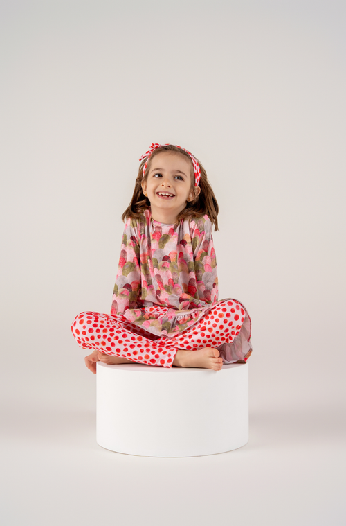 Conjunto Pijama Infantil Camisola Manga Longa e Legging Aquarela em Movimento