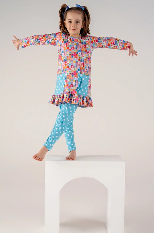 Conjunto Infantil Camisola Manga Longa e Legging Ateliê Pop Voilá | Feitas para dormir, perfeitas para brincar