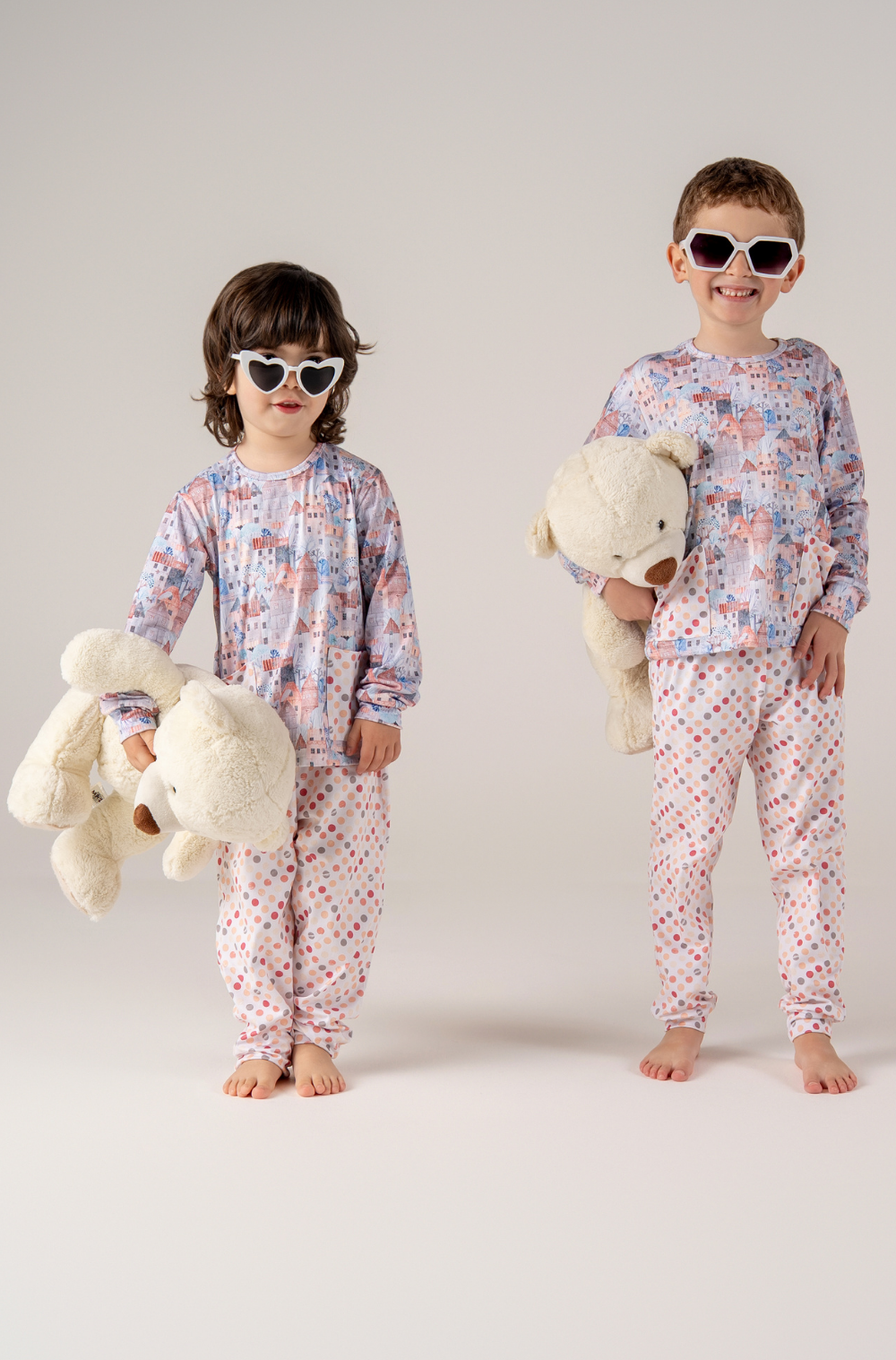 Conjunto Infantil Manga Longa e Calça Chocolate Quente Voilá | Feitas para dormir, perfeitas para brincar