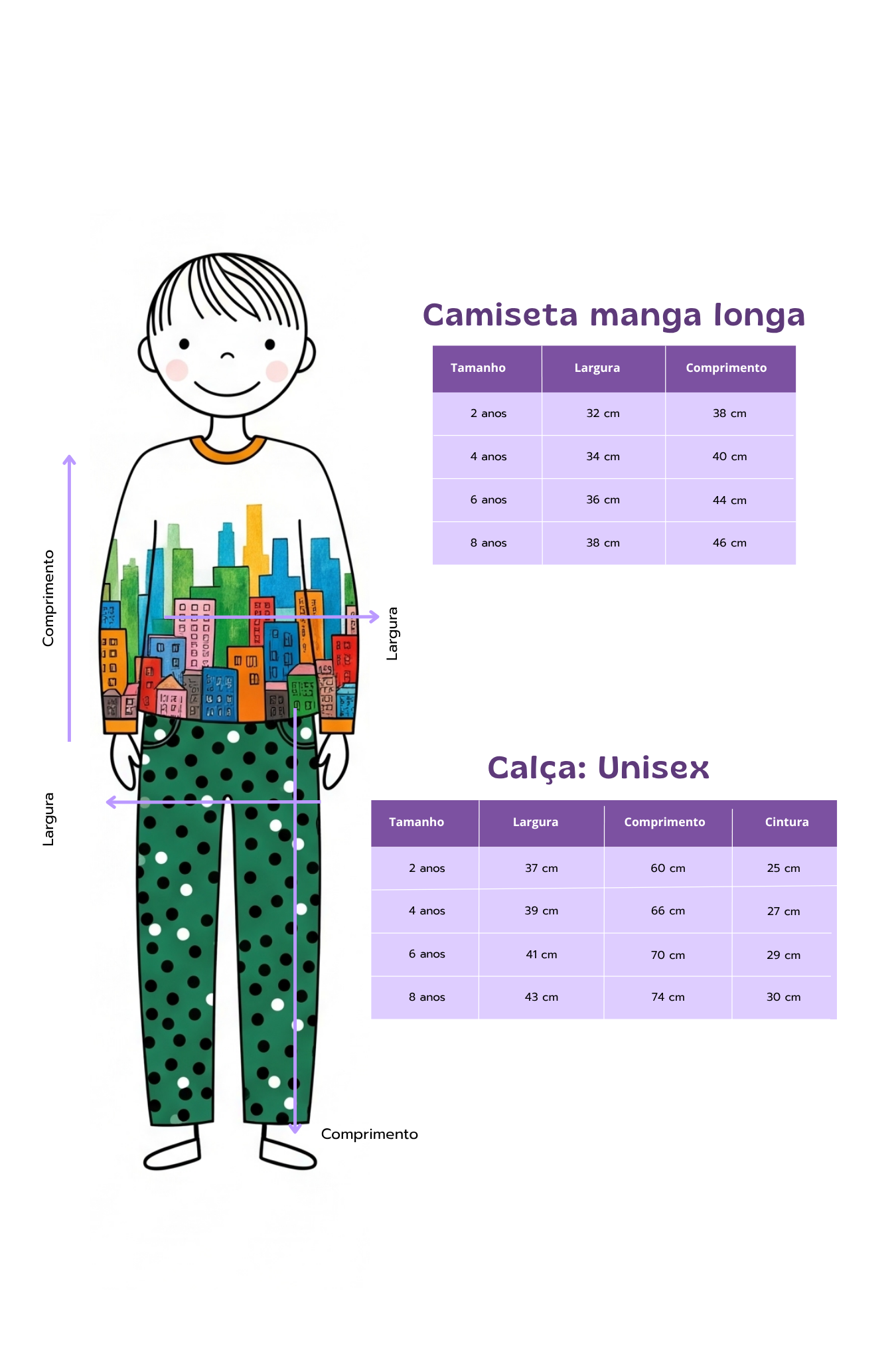 Conjunto Infantil Manga Longa e Calça Chocolate Quente Voilá | Feitas para dormir, perfeitas para brincar