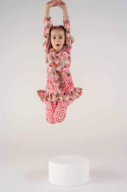 Conjunto Infantil Camisola Manga Longa e Legging Aquarela em Movimento
