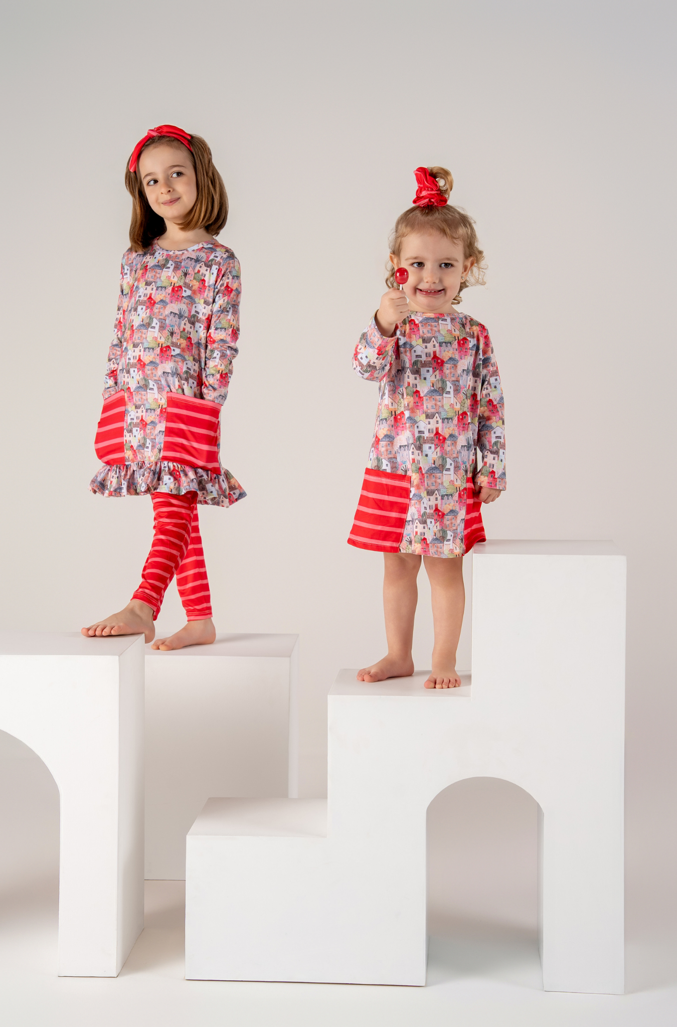 Conjunto Infantil Camisola Manga Longa e Legging Morada em Festa