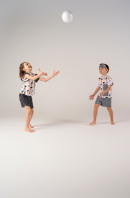 Conjunto Infantil Blusinha com Babado e Short Rua de Verão