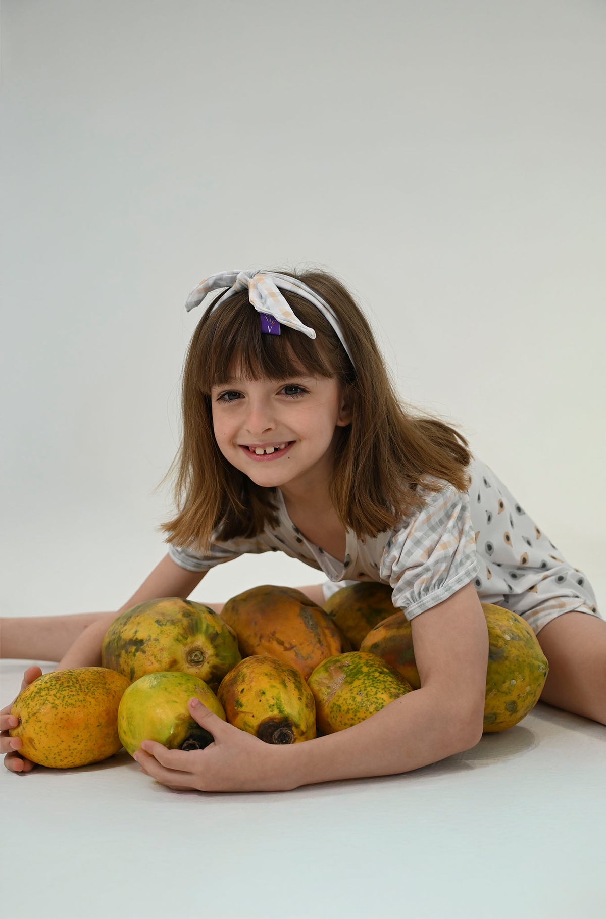 Conjunto Infantil Manga Curta Papaya Mint