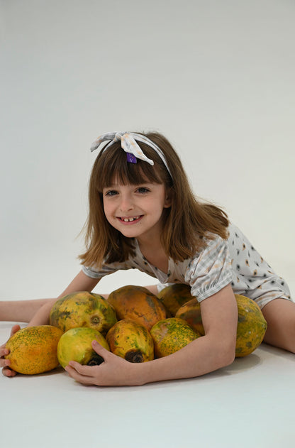 Conjunto Infantil Manga Curta Papaya Mint