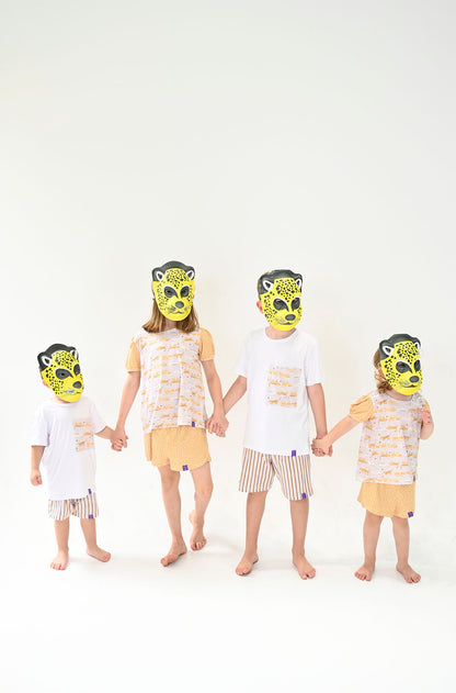 Conjunto Infantil Manga Curta Feras do Verão