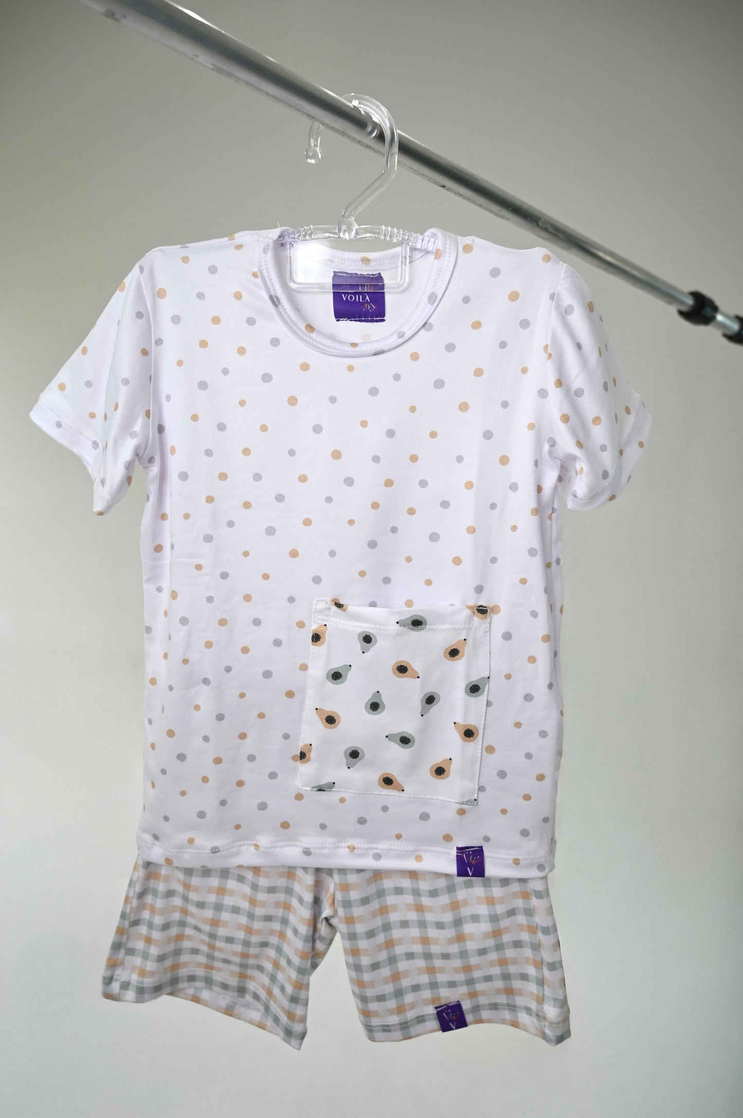 Conjunto Infantil Manga Curta Pop Papaya