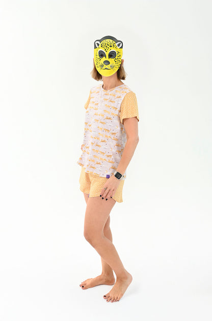 Conjunto Manga Curta A Fera