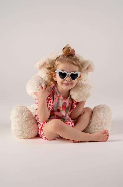 Conjunto Infantil Blusinha com Babado e Short Aquarela de Verão