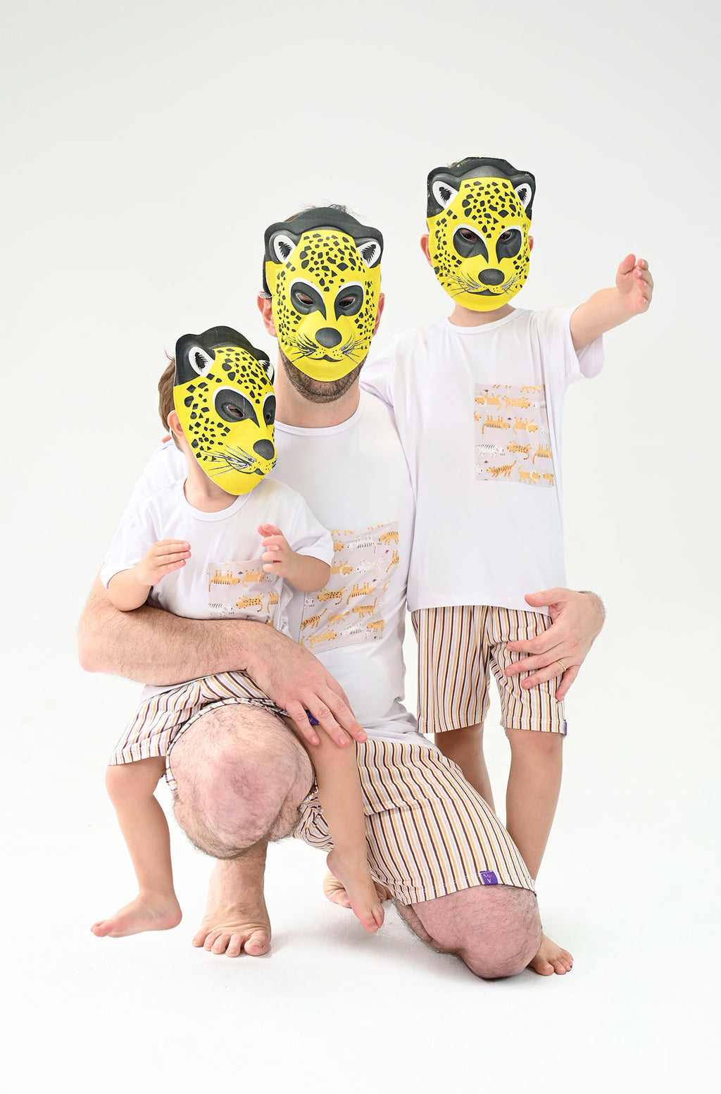Conjunto Infantil Manga Curta Feras do Verão