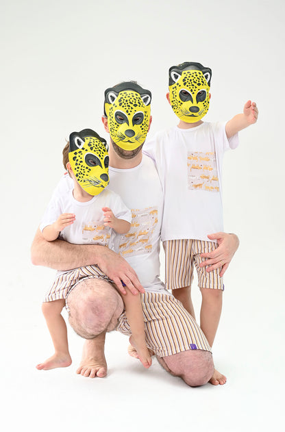 Conjunto Infantil Manga Curta Feras do Verão