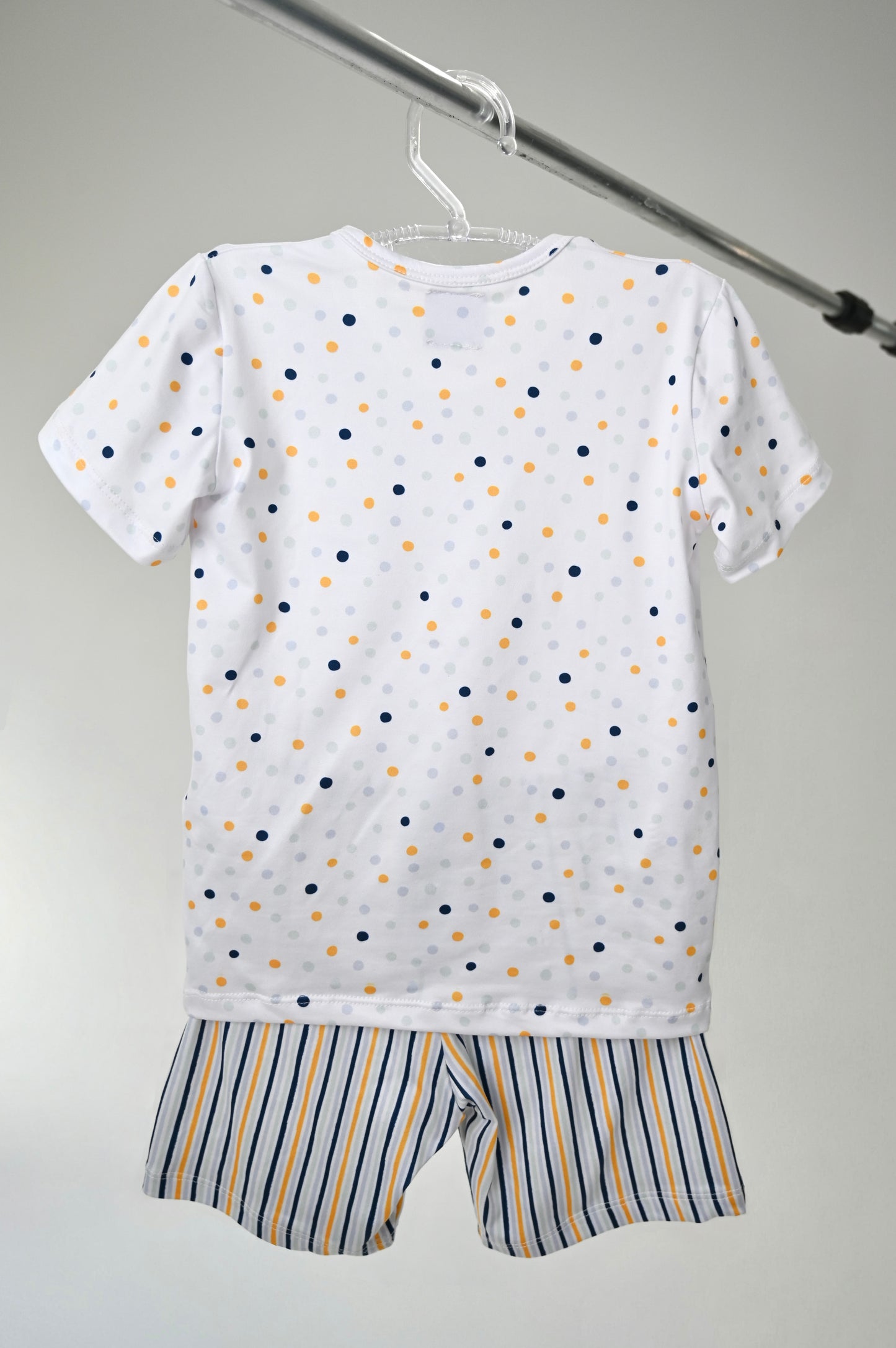 Conjunto Infantil Manga Curta Mosaico de Frutas