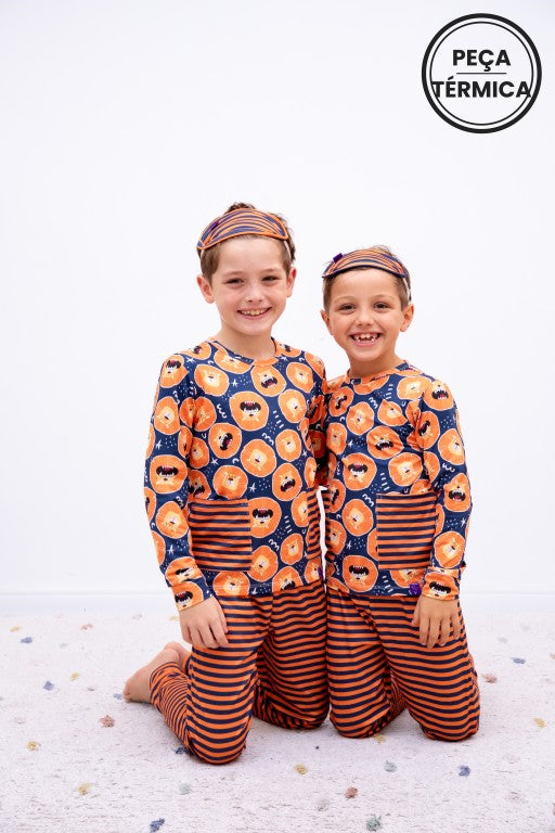 Conjunto Infantil Térmico Manga Longa e Calça Leão Vitor