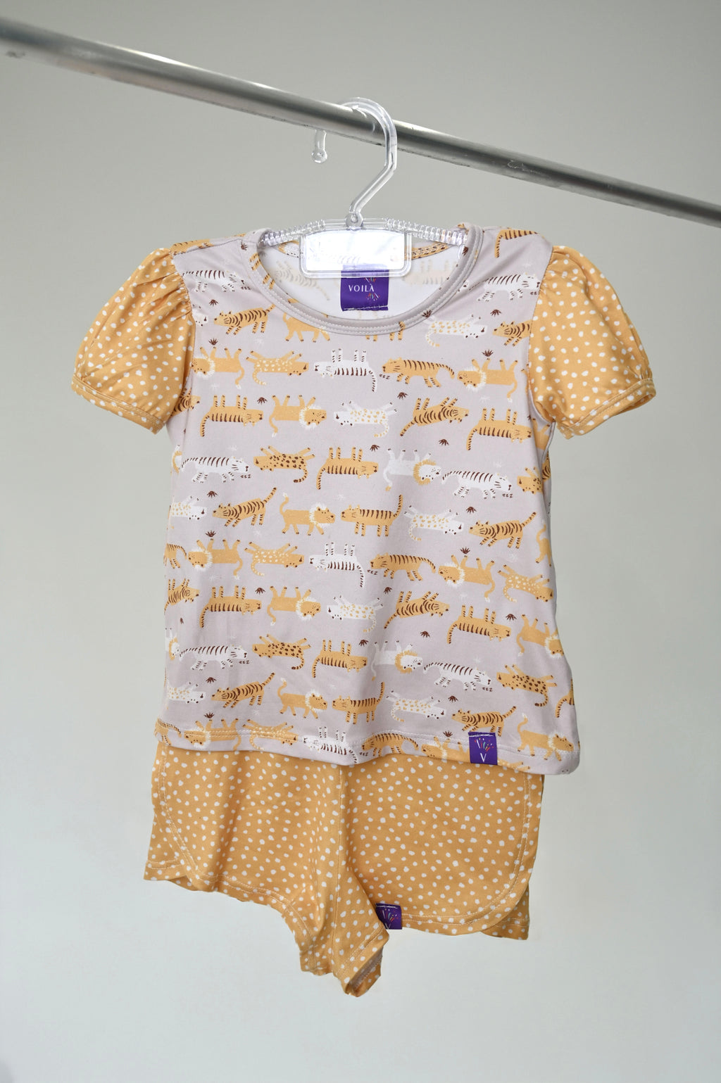 Conjunto Infantil Manga Curta Bela Fera