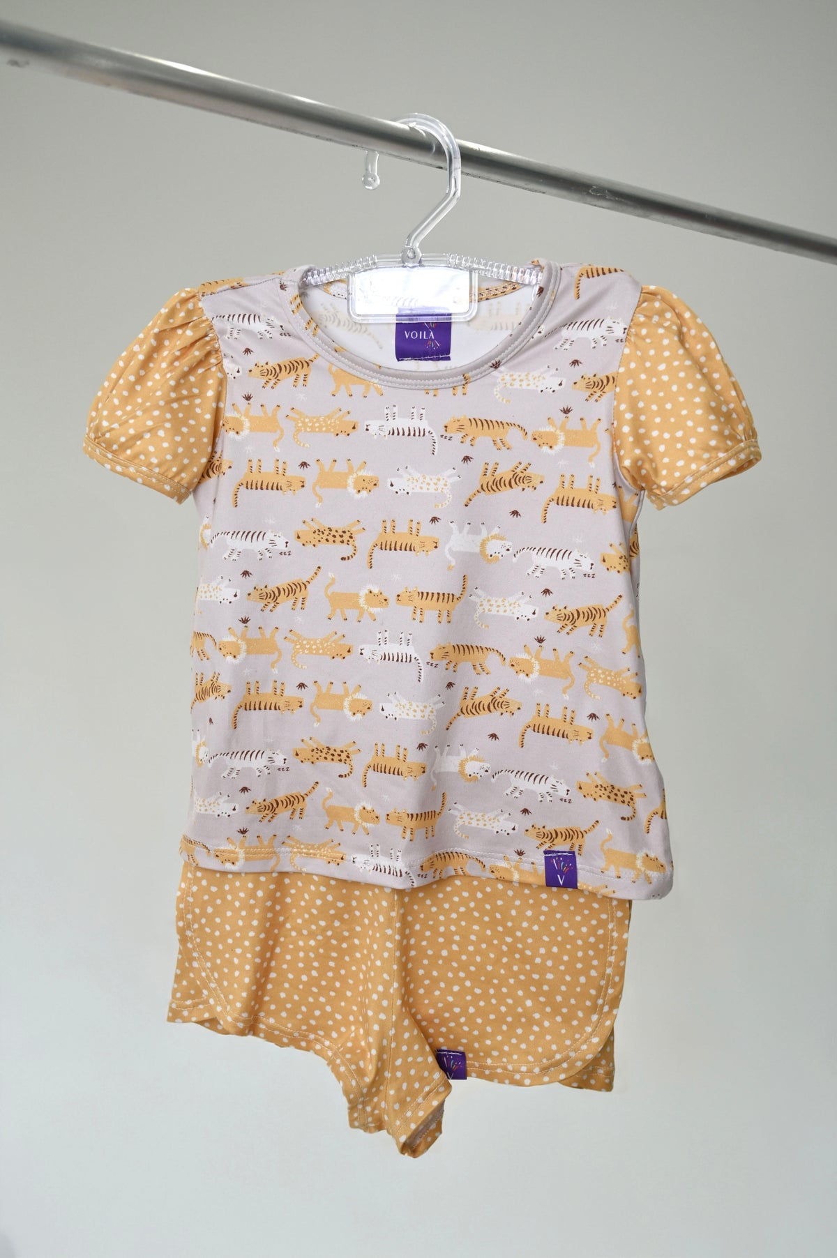 Conjunto Infantil Manga Curta Bela Fera