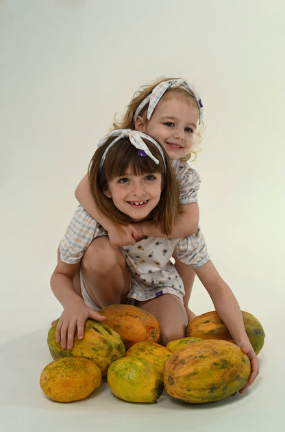 Conjunto Infantil Manga Curta Papaya Mint