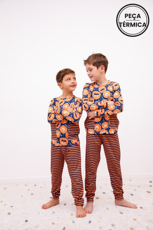 Conjunto Infantil Térmico Manga Longa e Calça Leão Vitor