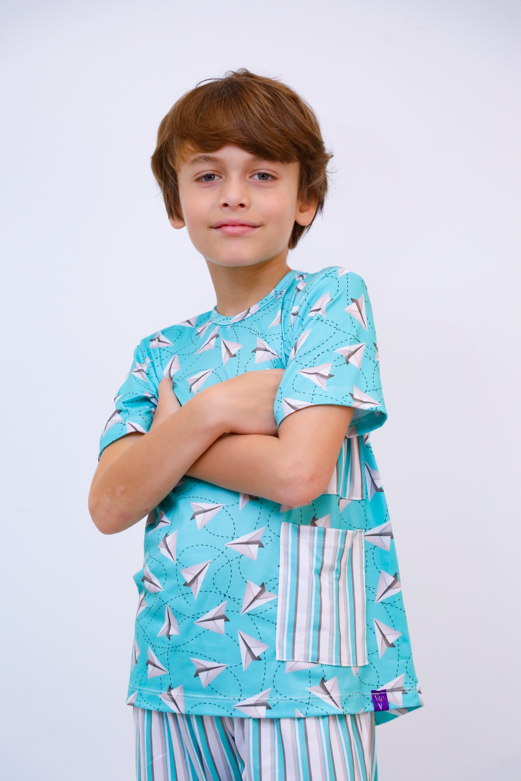 Conjunto Pijama Infantil Avião de Papel
