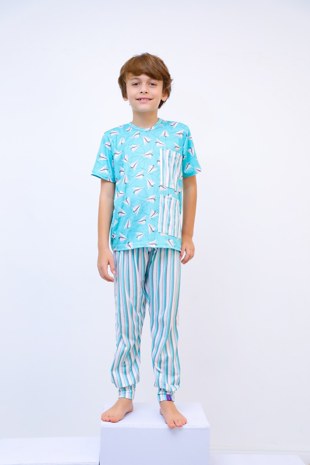 Conjunto Pijama Infantil Avião de Papel